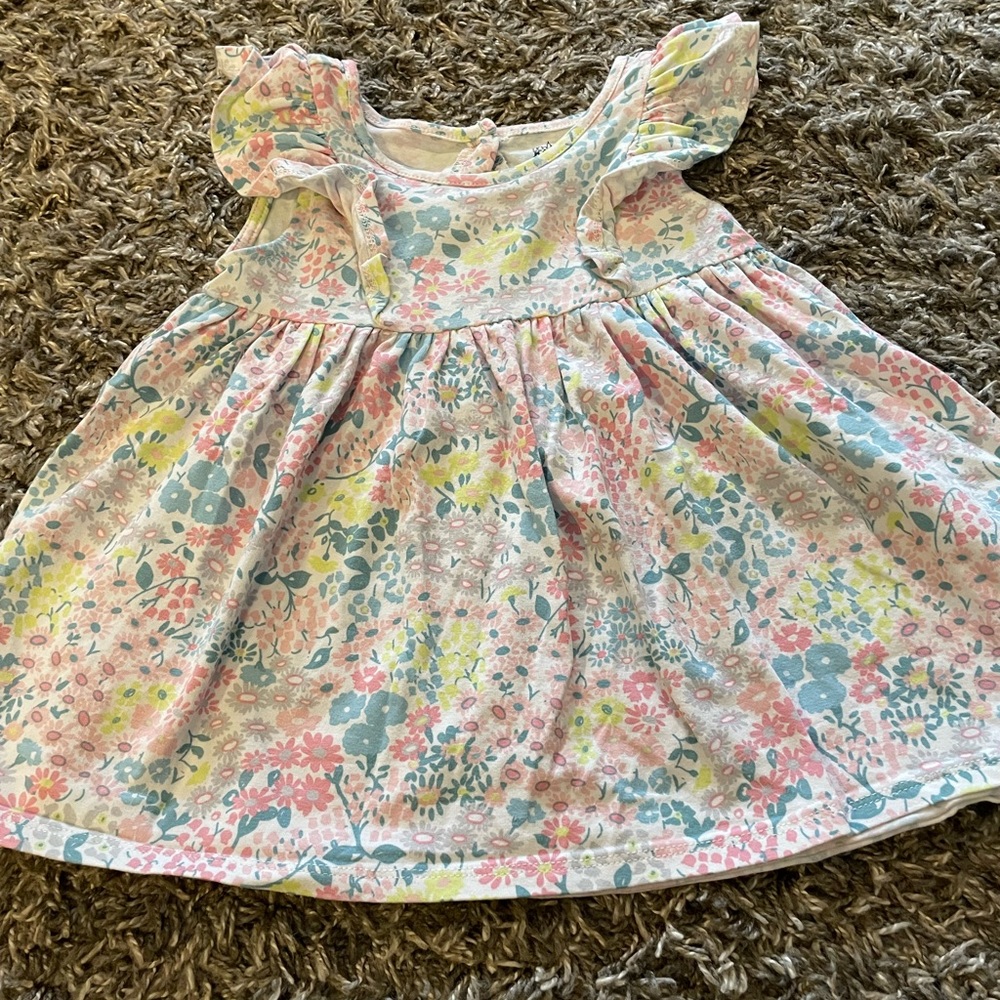 Toddler girl sleeveless floral tunic top.